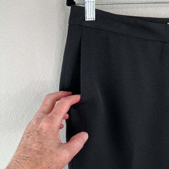 Kasper Black Stretch Crepe Straight Leg Mid-Rise Flat Front Trouser Pants 6 NWT - Picture 7 of 14